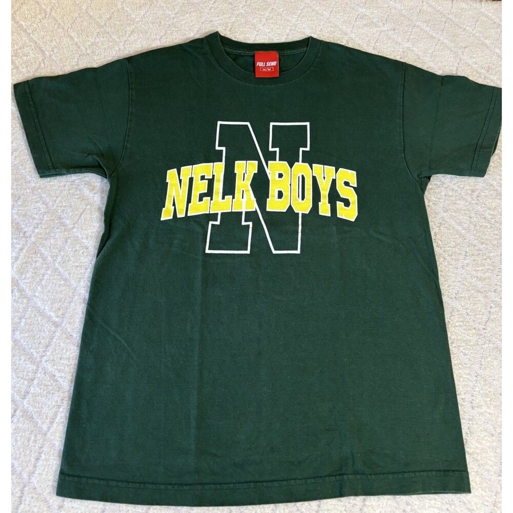 Full Send Nelk Boys Graphic Green Shirt Men’s Size Medium